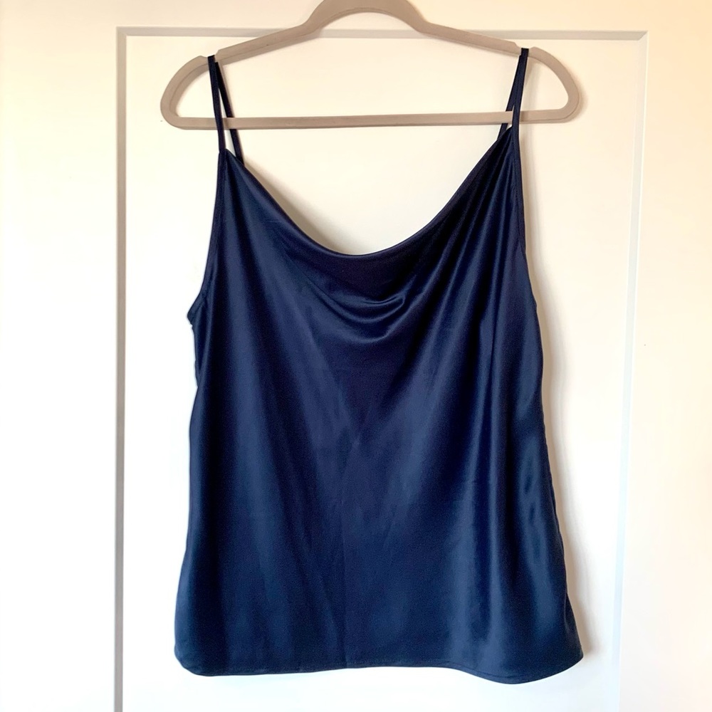 Elegant Navy Blue Women's Tank Top